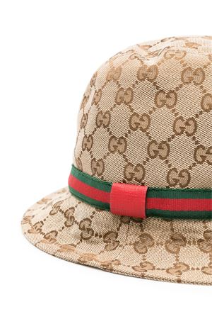 cappello in cotone beige GUCCI KIDS | 4117904HD092174